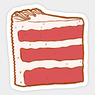 Red Velvet Cake Slice Sticker